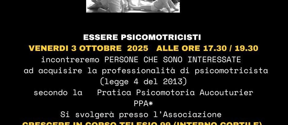 Essere psicomotricisti